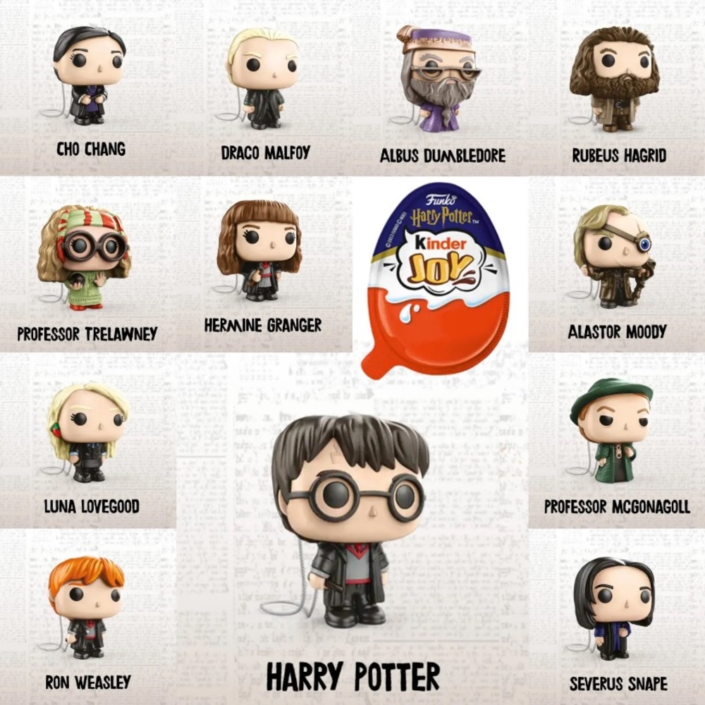 Harry Potter Kinder Joy 2023 Limited Edition Harry Potter Mini Funko Pop Toys